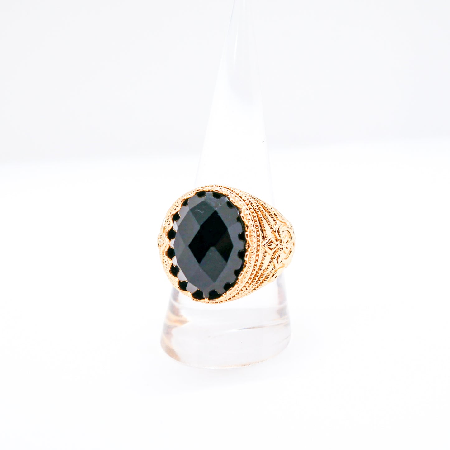 Regal Radiance Crystal Adjustable Ring