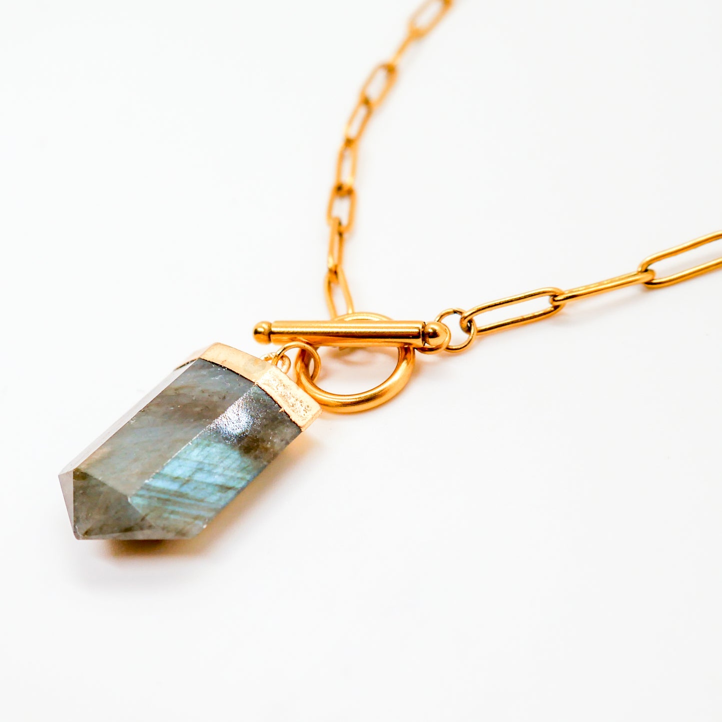 PRE-ORDER Enchanted Chunky Labradorite Toggle Necklace