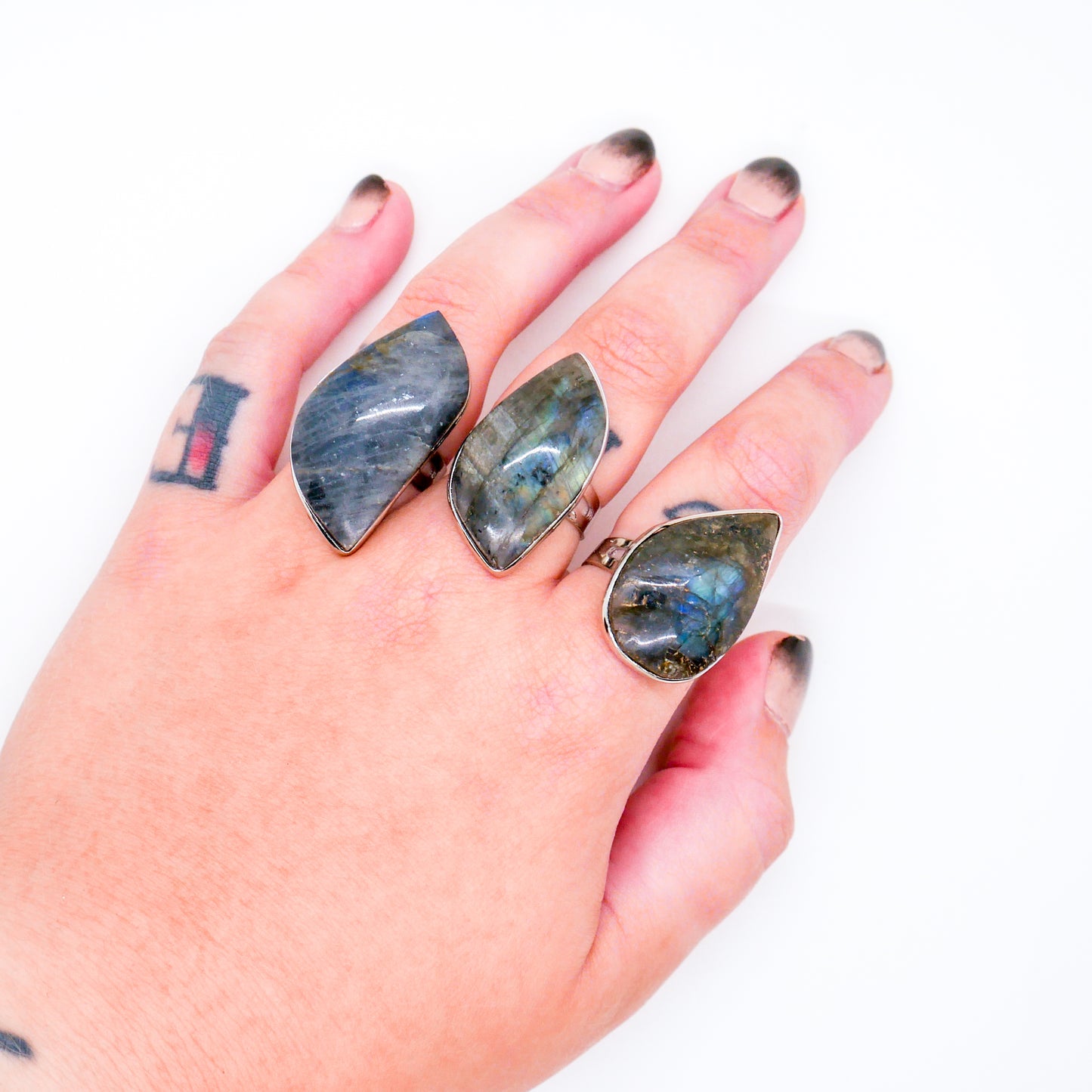 Freeform Labradorite Adjustable Ring