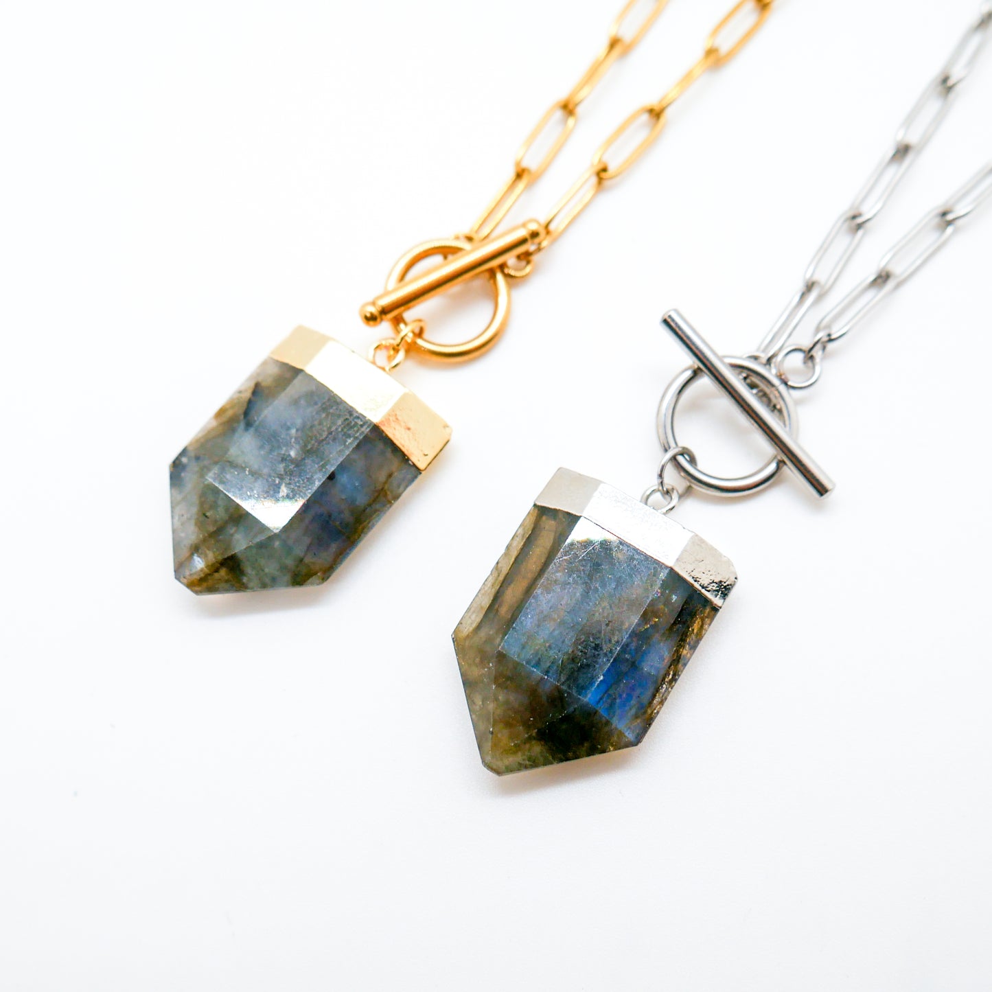 PRE-ORDER Enchanted Chunky Labradorite Toggle Necklace