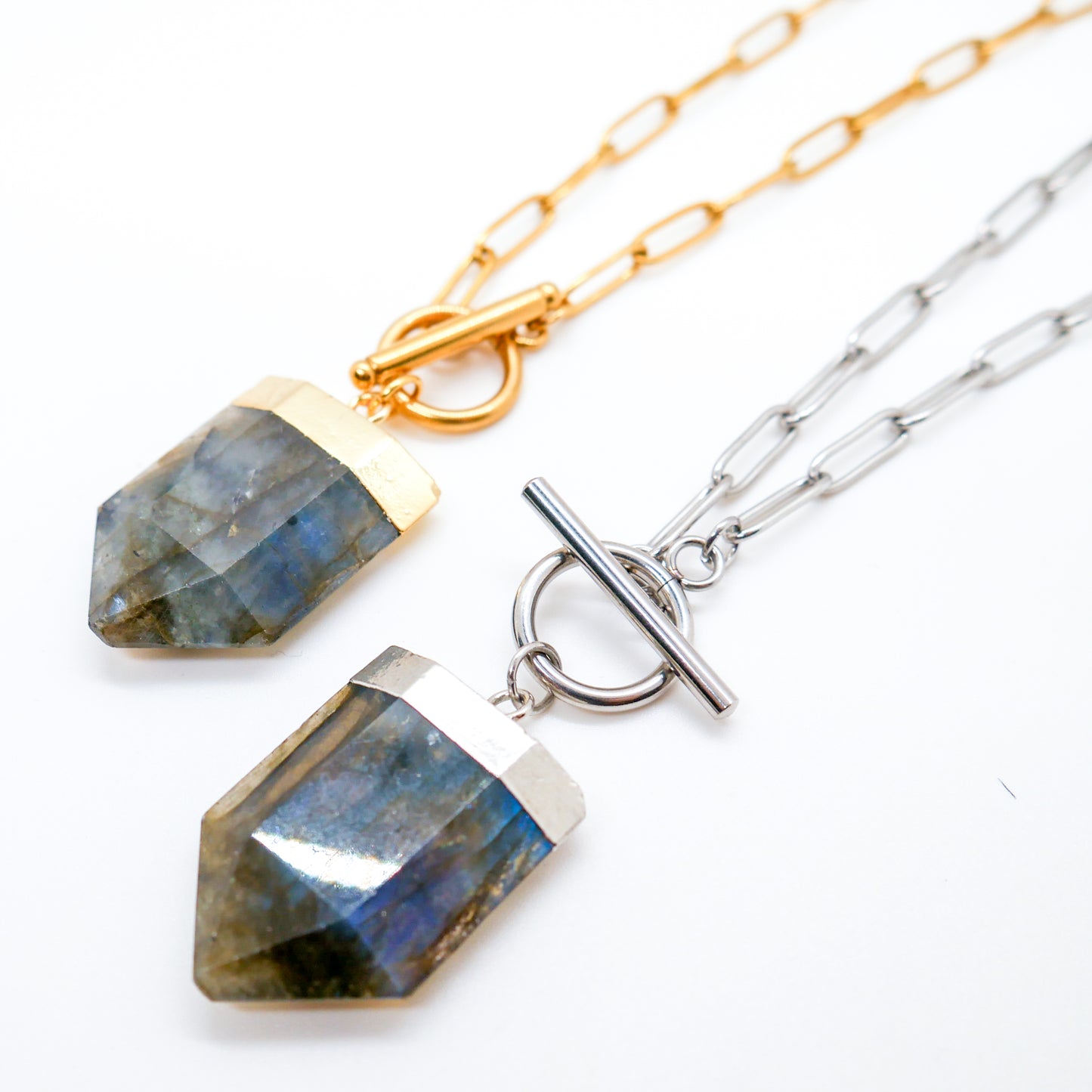 PRE-ORDER Enchanted Chunky Labradorite Toggle Necklace