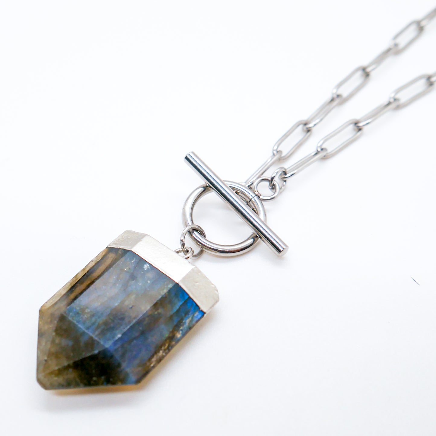 PRE-ORDER Enchanted Chunky Labradorite Toggle Necklace