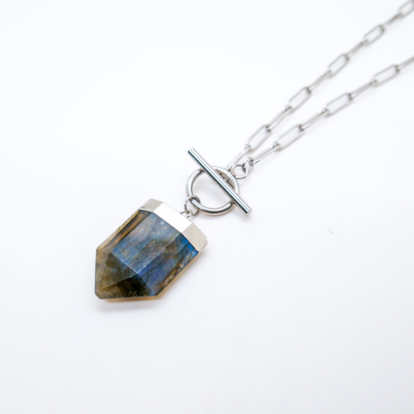 PRE-ORDER Enchanted Chunky Labradorite Toggle Necklace