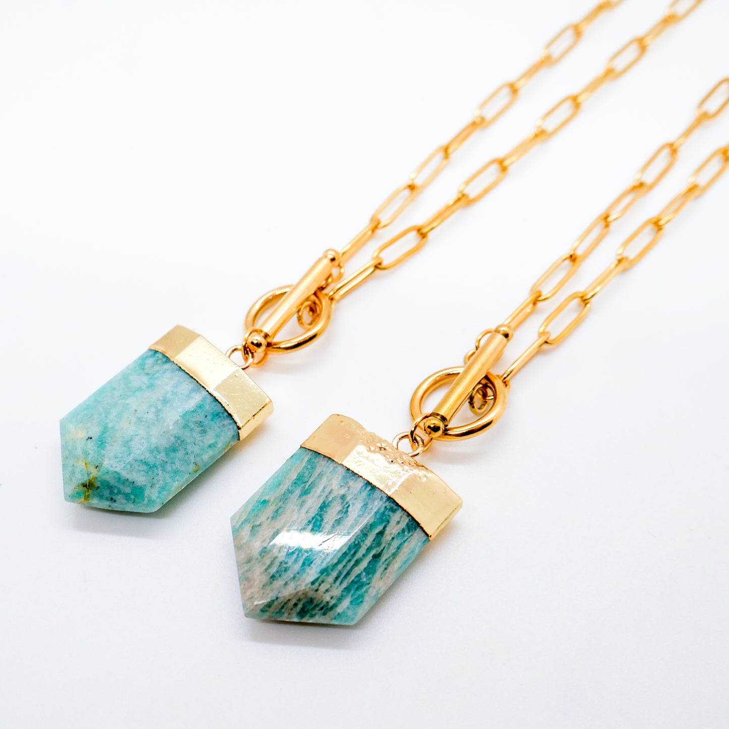 Serene Amazonite Toggle Necklace