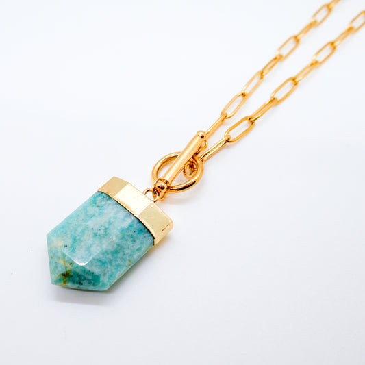 Serene Amazonite Toggle Necklace