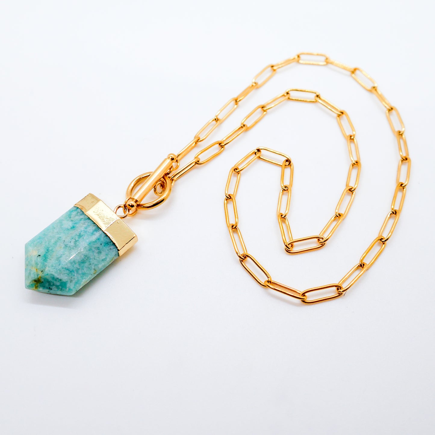 Serene Amazonite Toggle Necklace