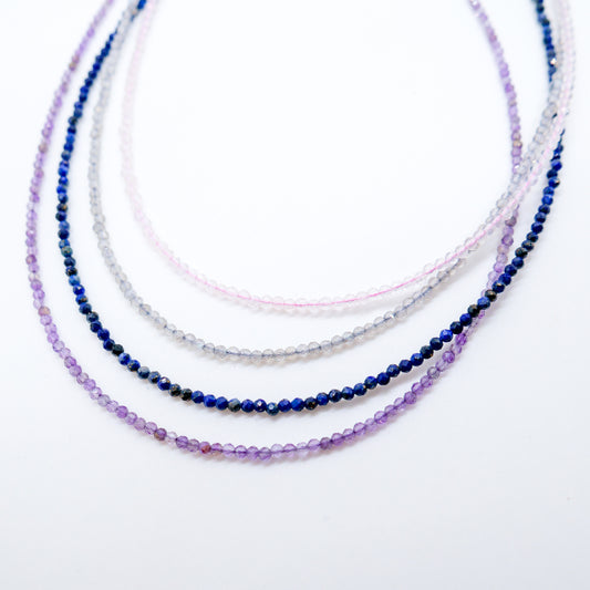 Micro Faceted Crystal Necklace