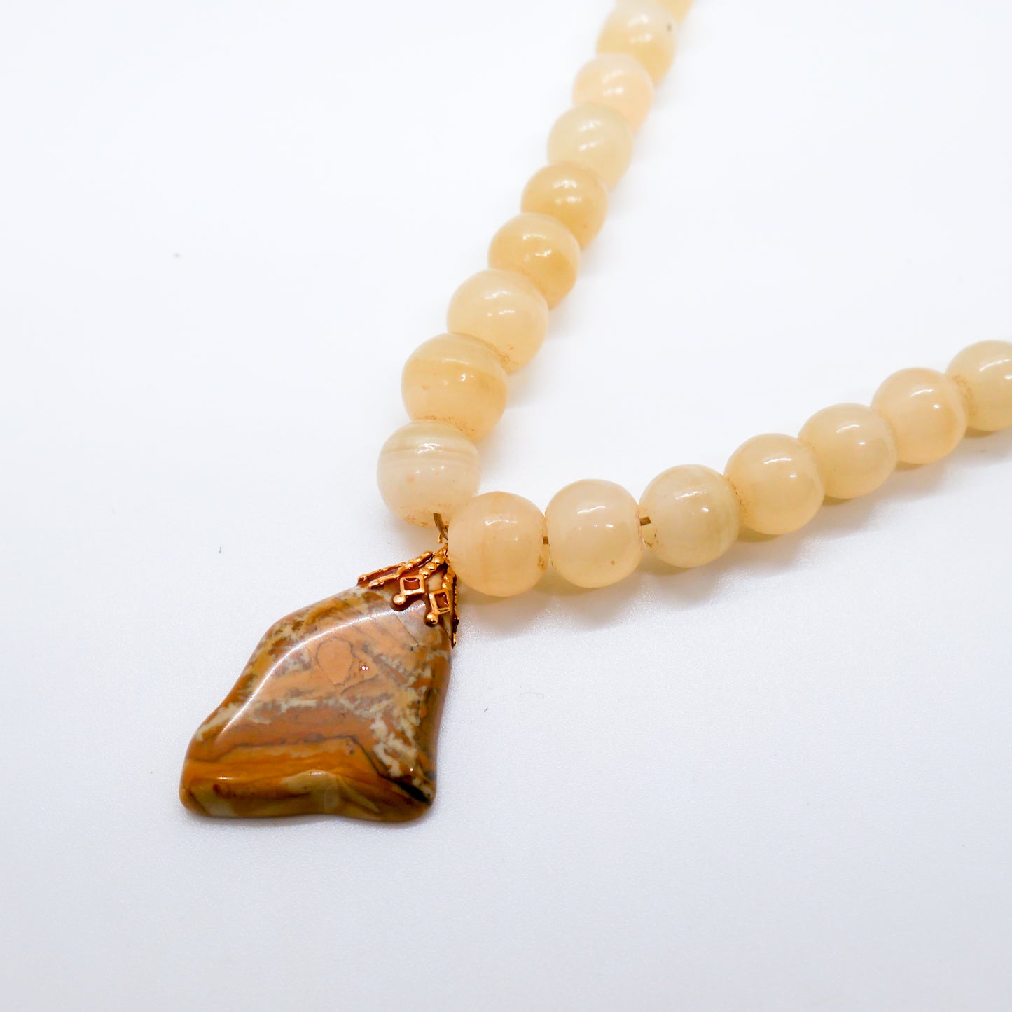 Joyful Yellow Onyx Jumbo Beaded Necklace
