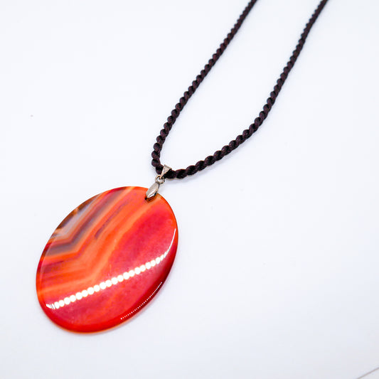 Slice of Sunshine Carnelian Rope Necklace