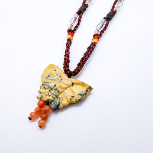 Free Spirit Butterfly Jasper Necklace