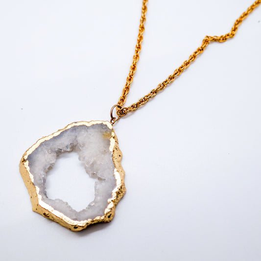 Celestial Core Quartz Statement Necklace