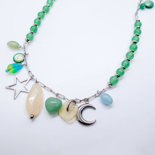 Lucky Chaos Green Aventurine Necklace