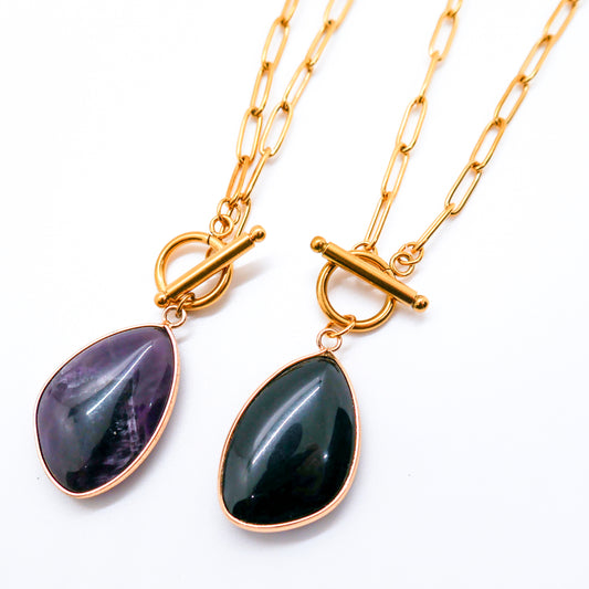 Inner Armor Crystal Toggle Necklace