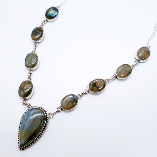 Mystic Shield Labradorite Necklace