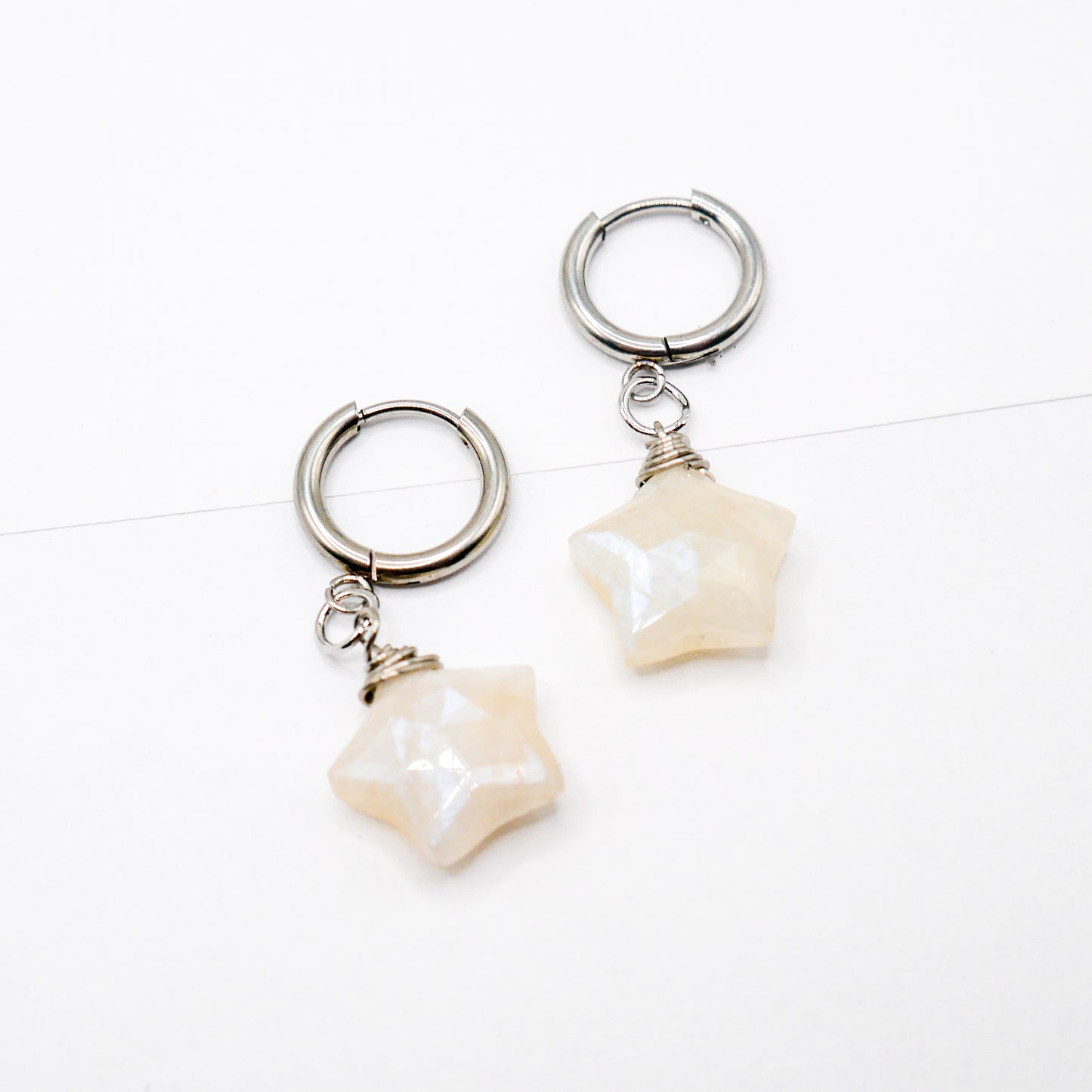 Estrella Moonstone Huggy Hoops