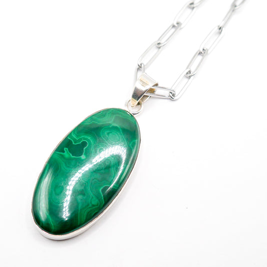 Oval Malachite necklace