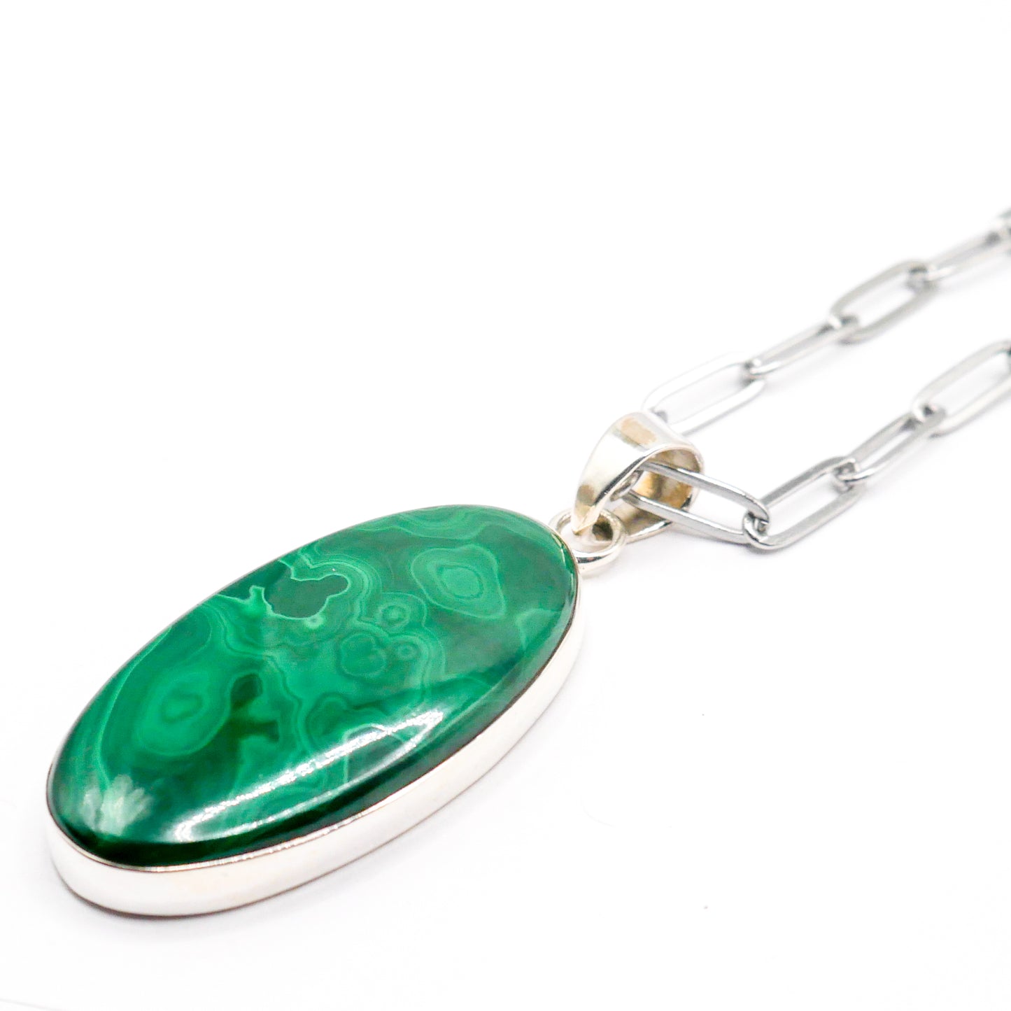 Oval Malachite necklace