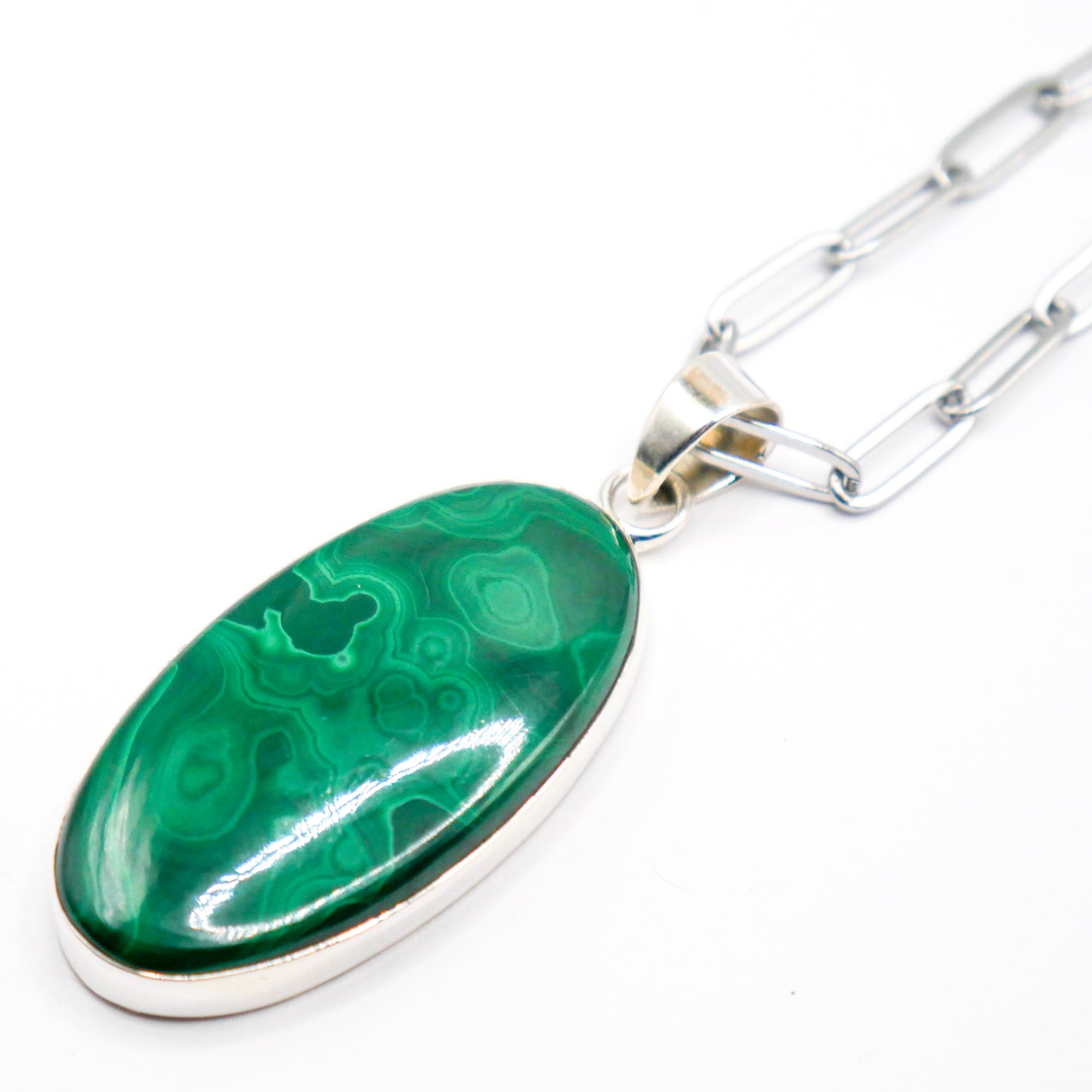 Oval Malachite necklace