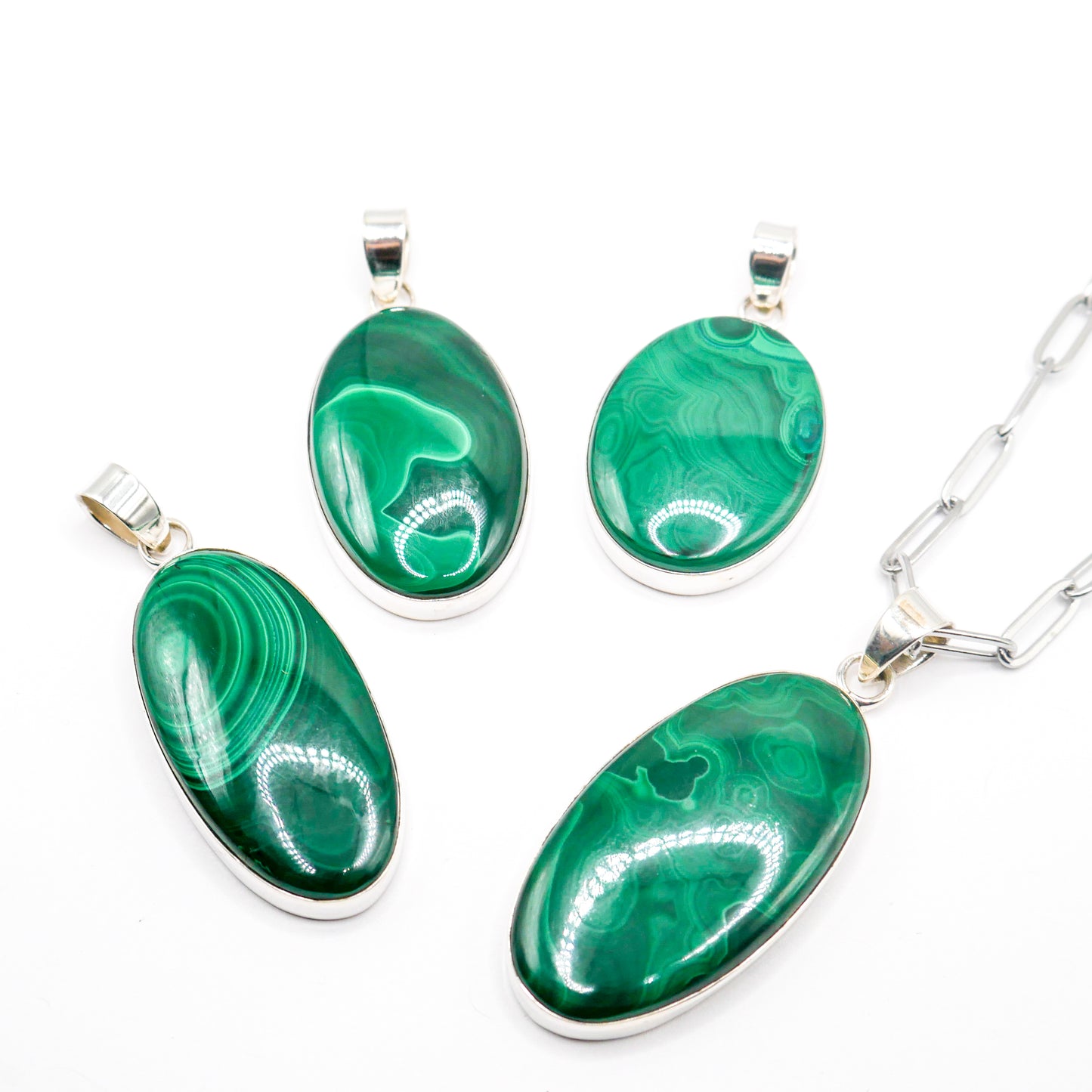 Oval Malachite necklace
