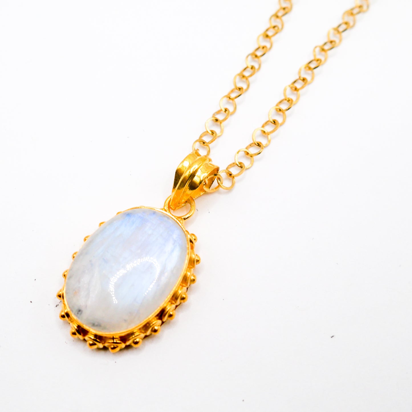 Celeste Oval Moonstone Necklace