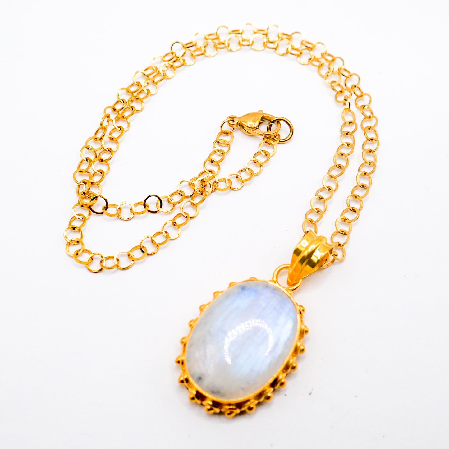 Celeste Oval Moonstone Necklace