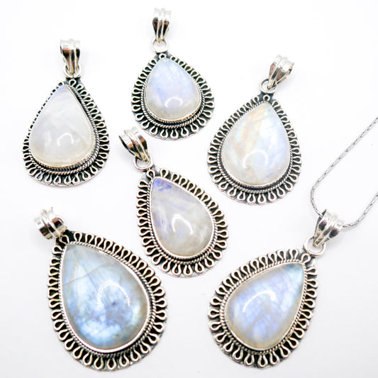 Lunar Trickle Moonstone Necklace