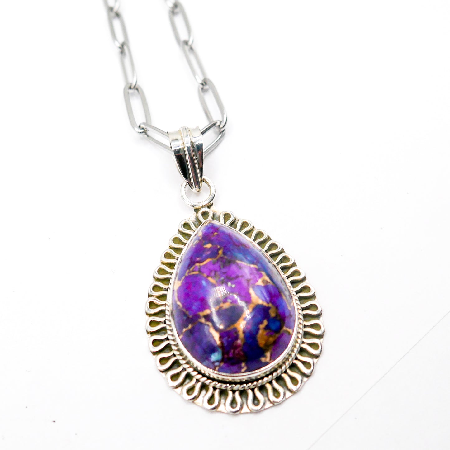 Clairvoyance Purple Turquoise Necklace