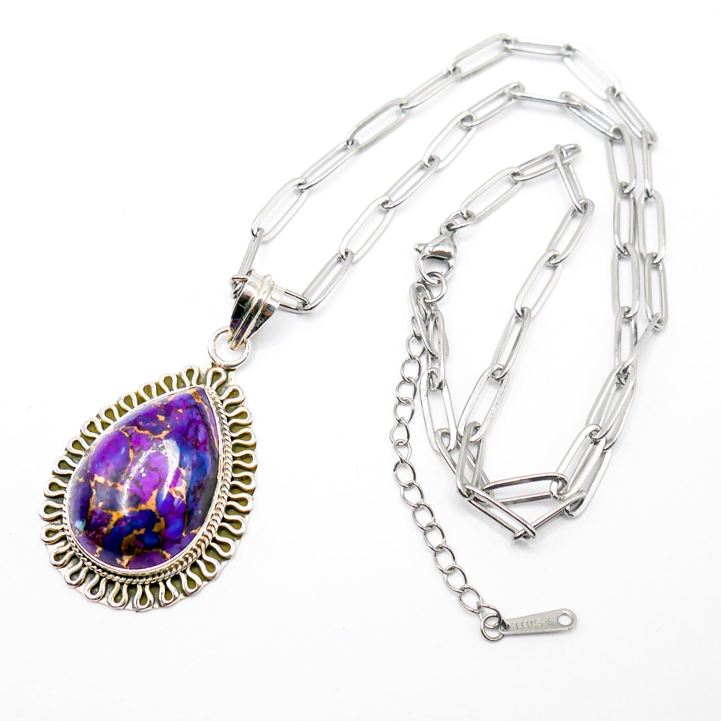 Clairvoyance Purple Turquoise Necklace