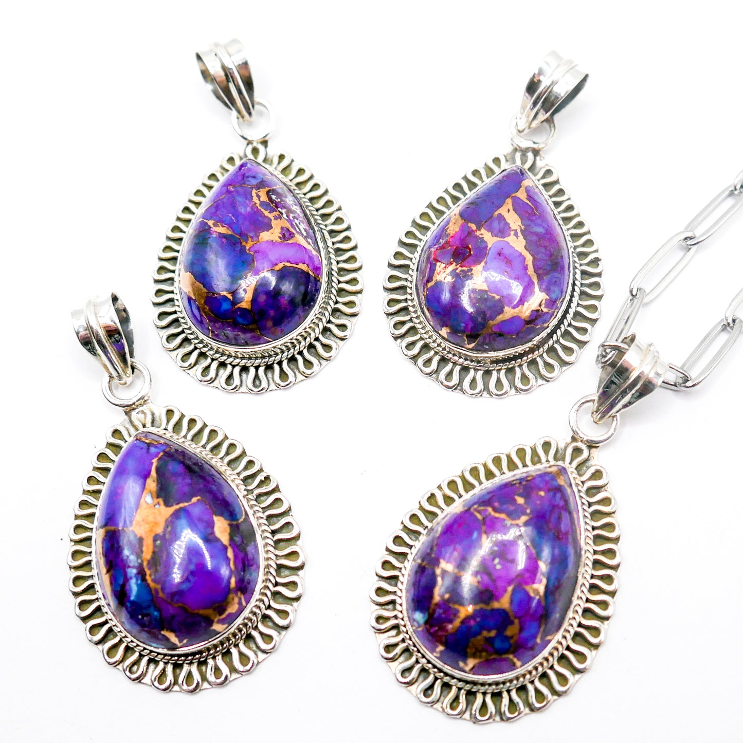 Clairvoyance Purple Turquoise Necklace