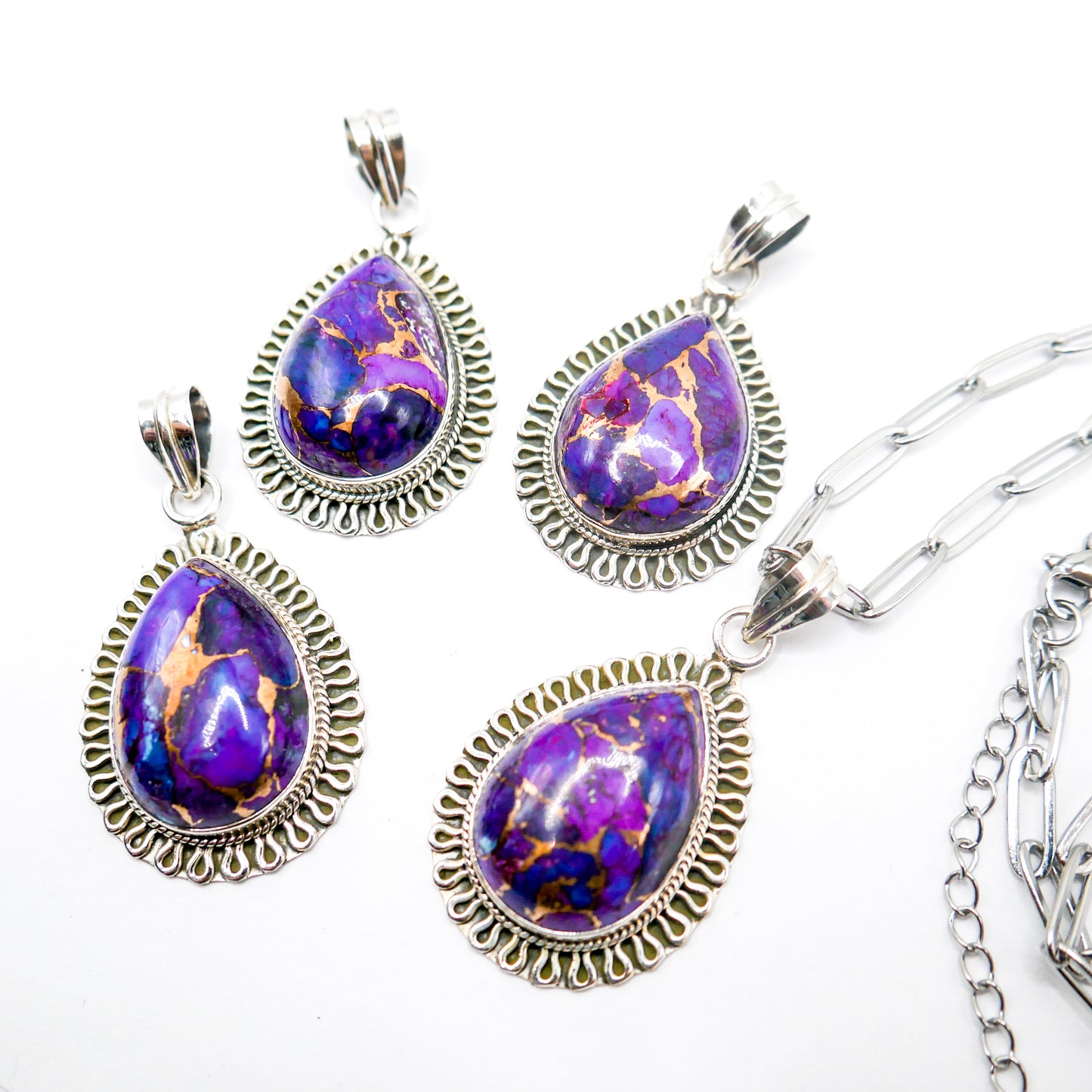Clairvoyance Purple Turquoise Necklace
