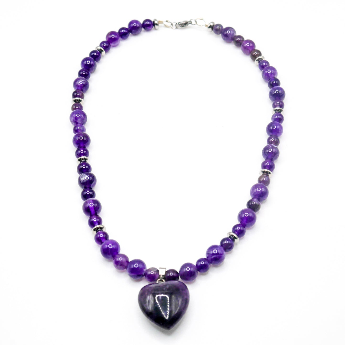 Heart Amethyst Choker Necklace