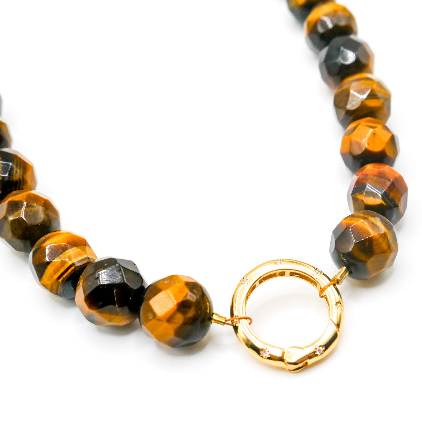 Evil Eye Chunky Tiger's Eye Choker Necklace