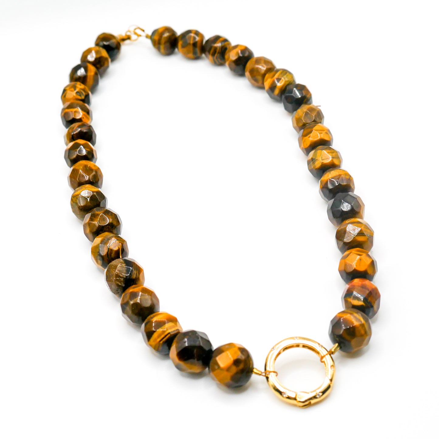 Evil Eye Chunky Tiger's Eye Choker Necklace