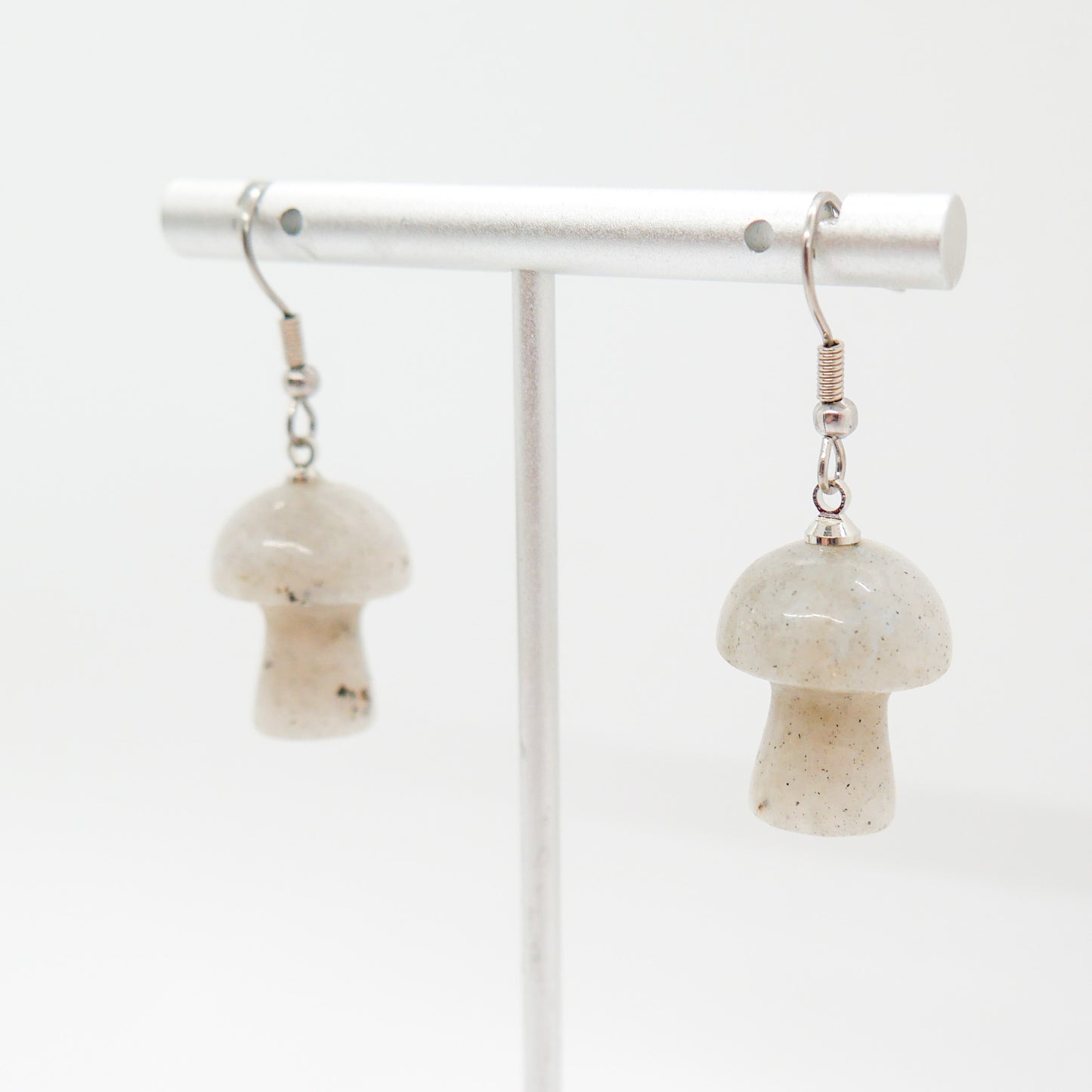Labradorite Mushroom Earrings