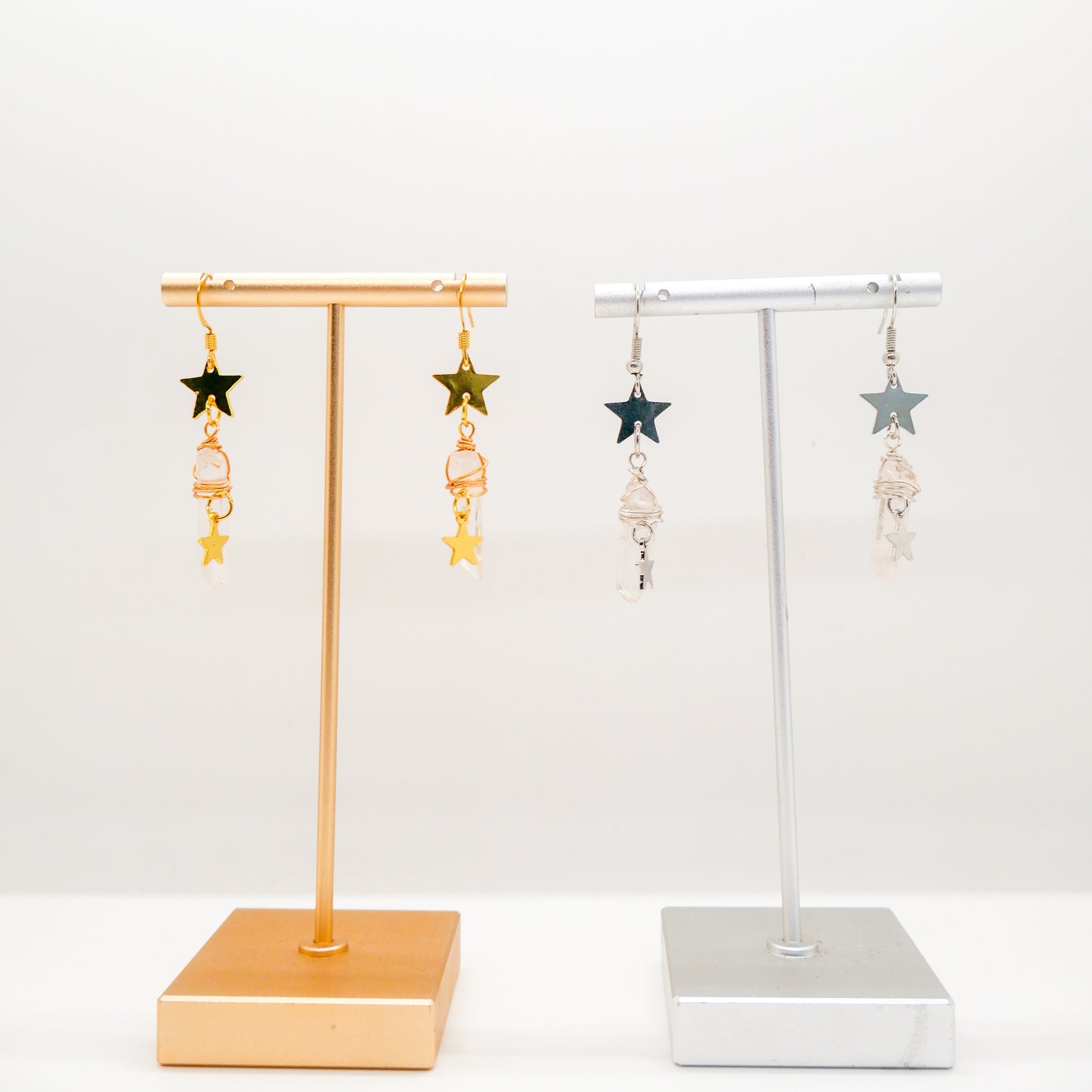 Pursuit of Happiness Clear Quartz Earrings