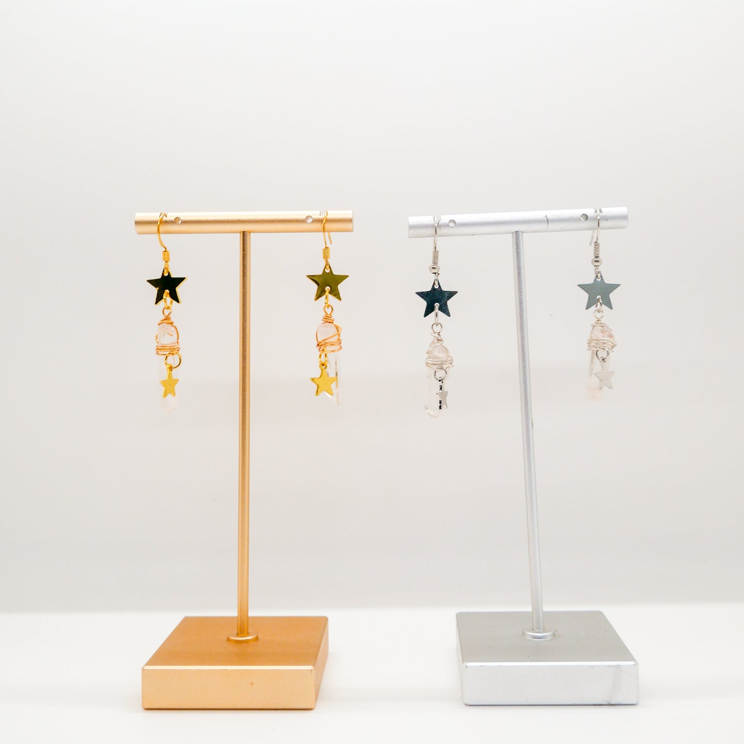 Pursuit of Happiness Clear Quartz Earrings